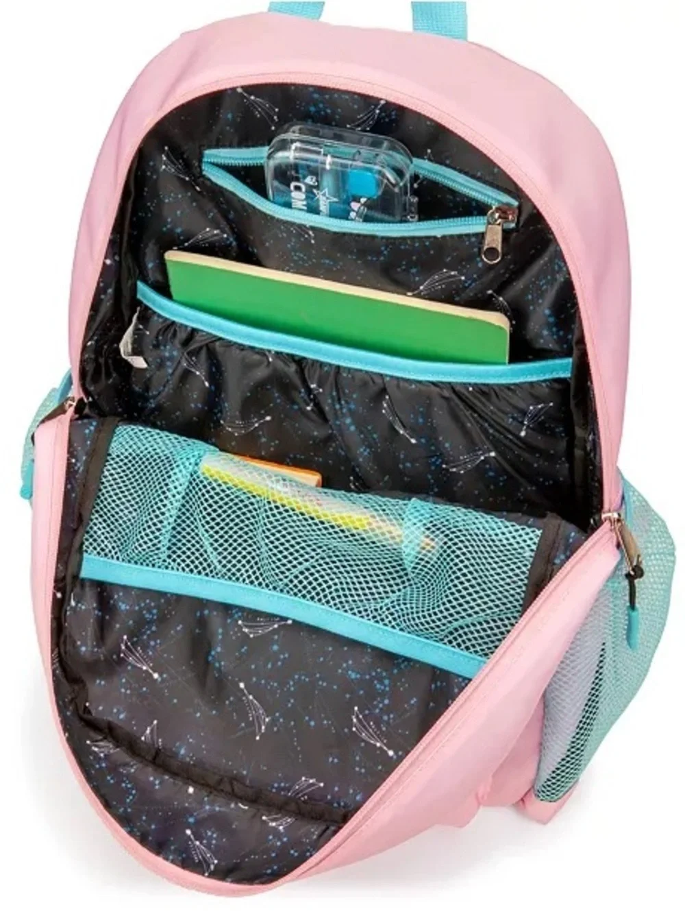 Nautica Kids Pink Mermaid Graphic Backpack with Teal Accents